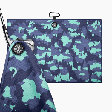 Aqua Camo Golf Towel - HeadCaddy