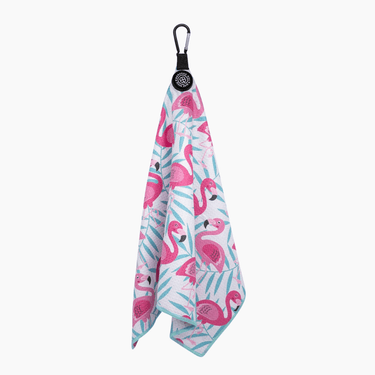 Fairway Flamingo Golf Towel - HeadCaddy