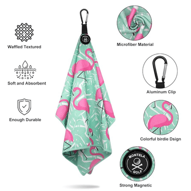 Fairway Flamingo Golf Towel - HeadCaddy