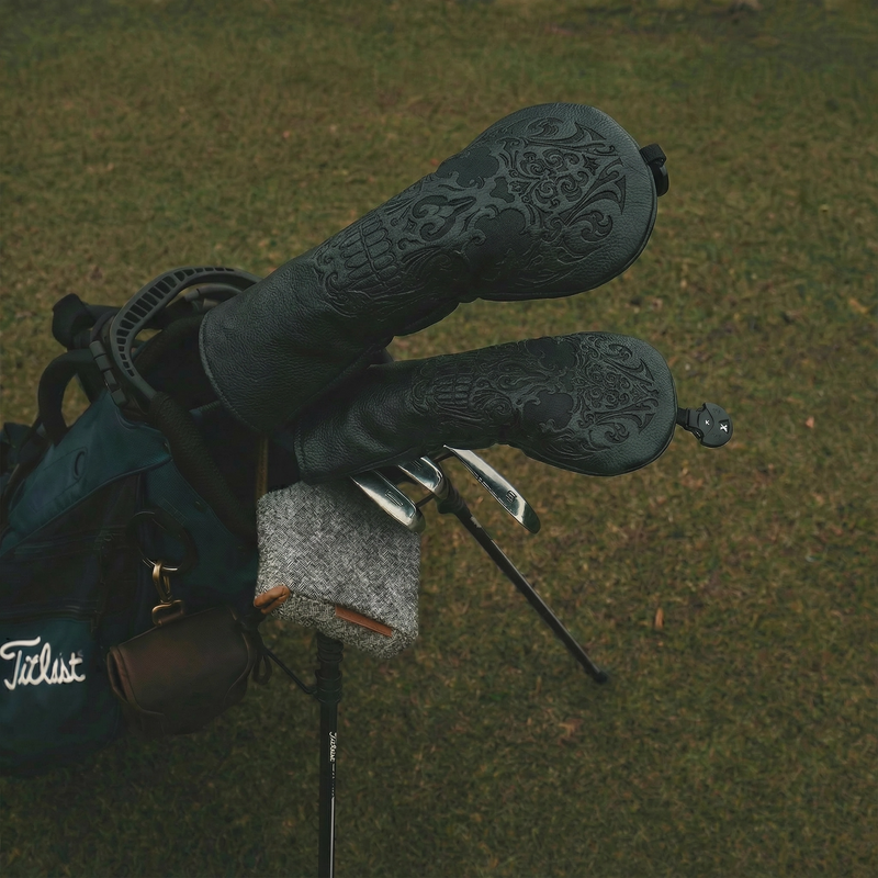Premium Blackout Skull Headcover