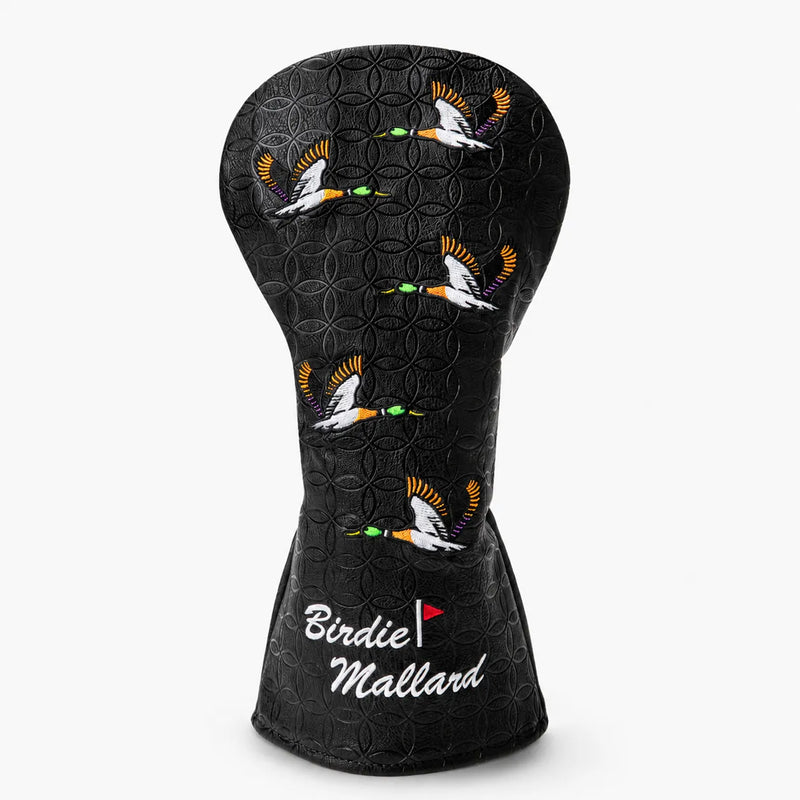 Birdie Mallard Black Golf Driver Headcover Front - HeadCaddy