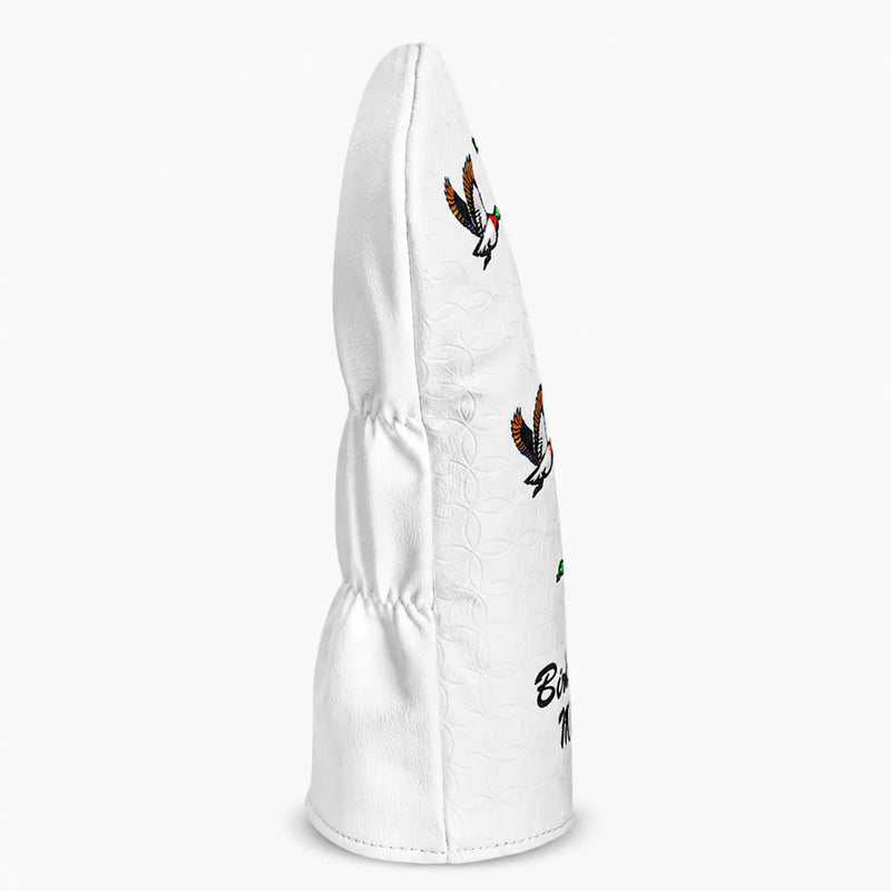 Birdie Mallard White Golf Driver Headcover Side - HeadCaddy