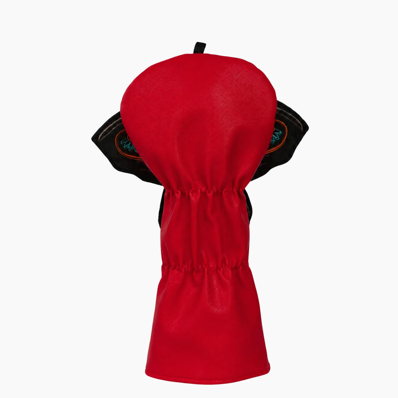 Crimson Elephant Driver Red Golf Headcover Back View - HeadCaddy