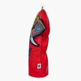 Crimson Elephant Driver Red Golf Headcover Side View - HeadCaddy