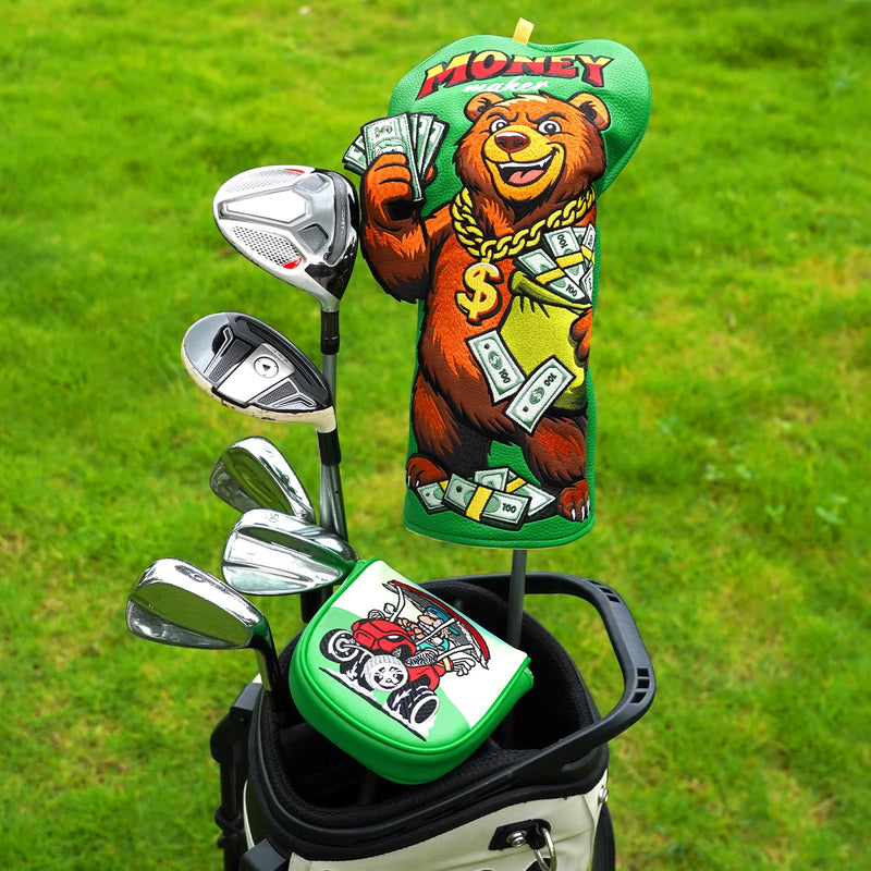 Dollar Bear Green Golf Driver - HeadCaddy