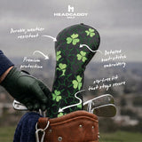 Emerald Clover Black Golf Headcover Driver Features - HeadCaddy