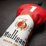 Fairway Smoke Black and Red Golf Headcover Closeup - HeadCaddy