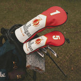 Fairway Smoke Black and Red Golf Headcover Driver and Fairway - HeadCaddy