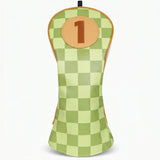 Green Checkered Golf Headcover Driver - HeadCaddy