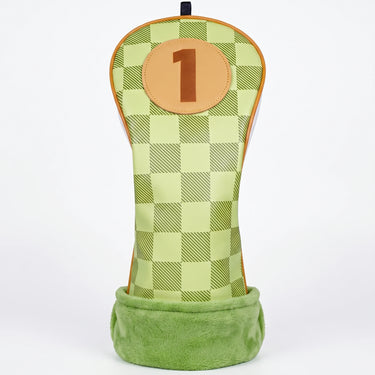 Green Checkered Golf Headcover Plush-in - HeadCaddy
