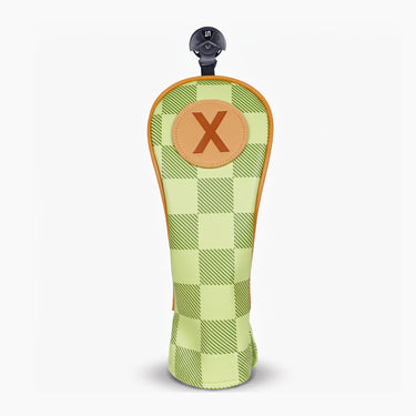 Green Checkered Golf Headcover X Hybrid - HeadCaddy