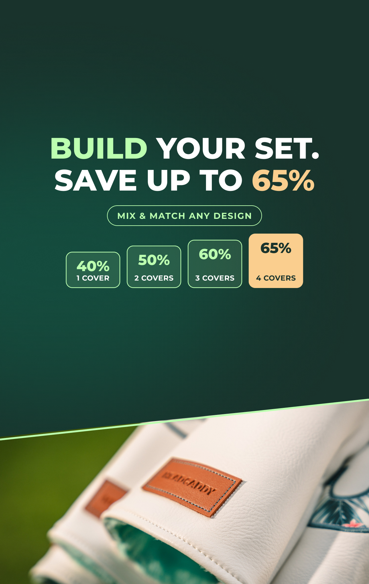 Build your set. Save up to 65% on golf headcovers