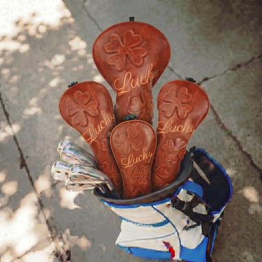 Lucky Clover Brown Golf Headcover Set - HeadCaddy