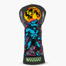 Night Howler Driver Black Golf Headcover Front View - HeadCaddy