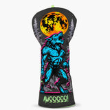 Night Howler Driver Black Golf Headcover Front View - HeadCaddy