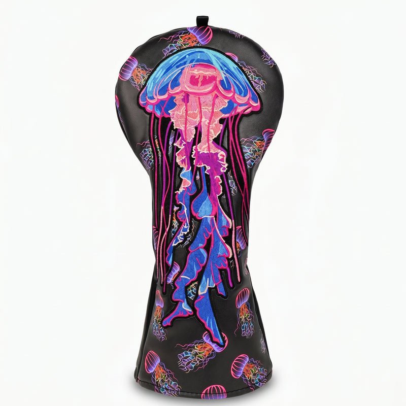 Ocean Drift Jellyfish Black Golf Headcover Driver - HeadCaddyy