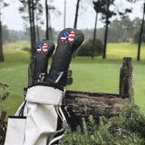 Premium American Luck Black Golf Headcover Driver and Fairway - HeadCaddy