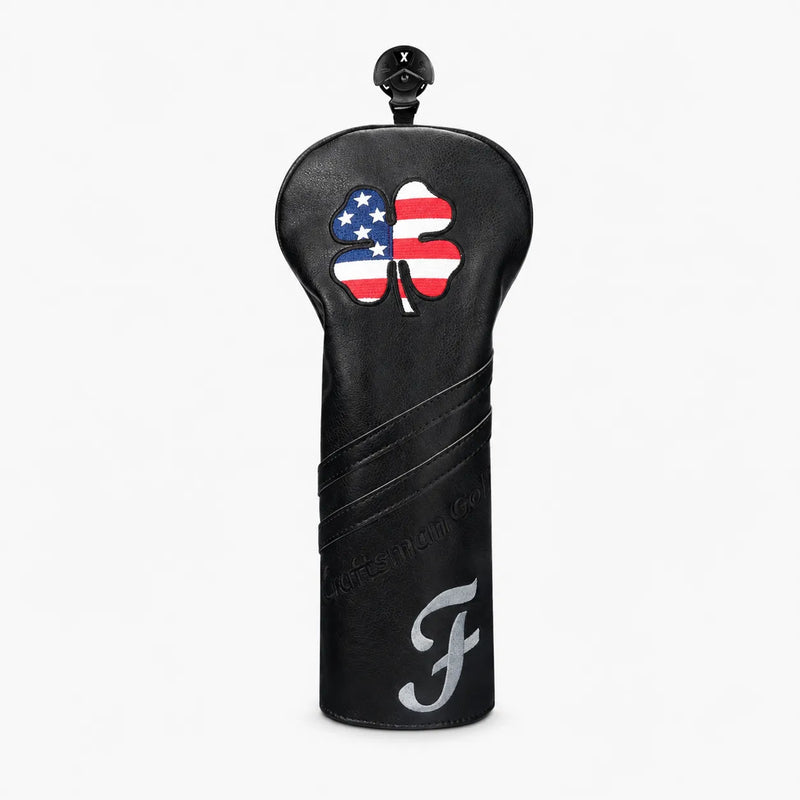 Premium American Luck Black Golf Headcover Fairway - HeadCaddy