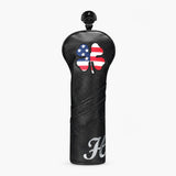 Premium American Luck Black Golf Headcover Hybrid - HeadCaddy