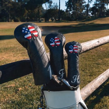 Premium American Luck Black Golf Headcover Set - HeadCaddy