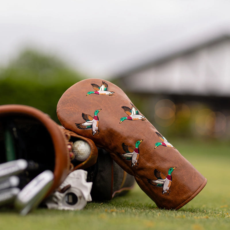 Premium Birdie Flight Cognac Brown Golf Headcover Driver - HeadCaddy