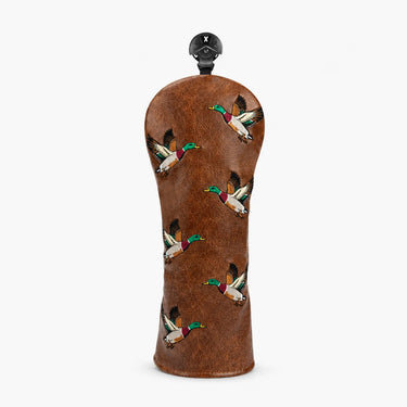 Premium Birdie Flight Cognac Brown Golf Headcover Hybrid - HeadCaddy