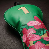 Premium Green Blossom Golf Headcover Driver Closeup - HeadCaddy