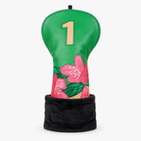 Premium Green Blossom Headcover Plushed-in - HeadCaddy