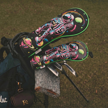 Premium Neon Space Explorer Black  Golf Headcover Driver Fairway - HeadCaddy