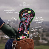 Premium Neon Space Explorer Black   Golf Headcover Features - HeadCaddy