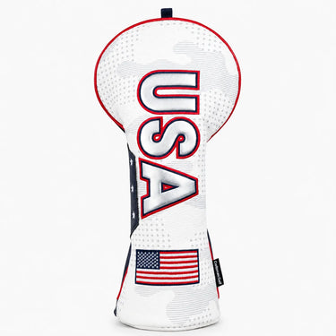 Premium Old Glory Camo White Golf Driver - HeadCaddy