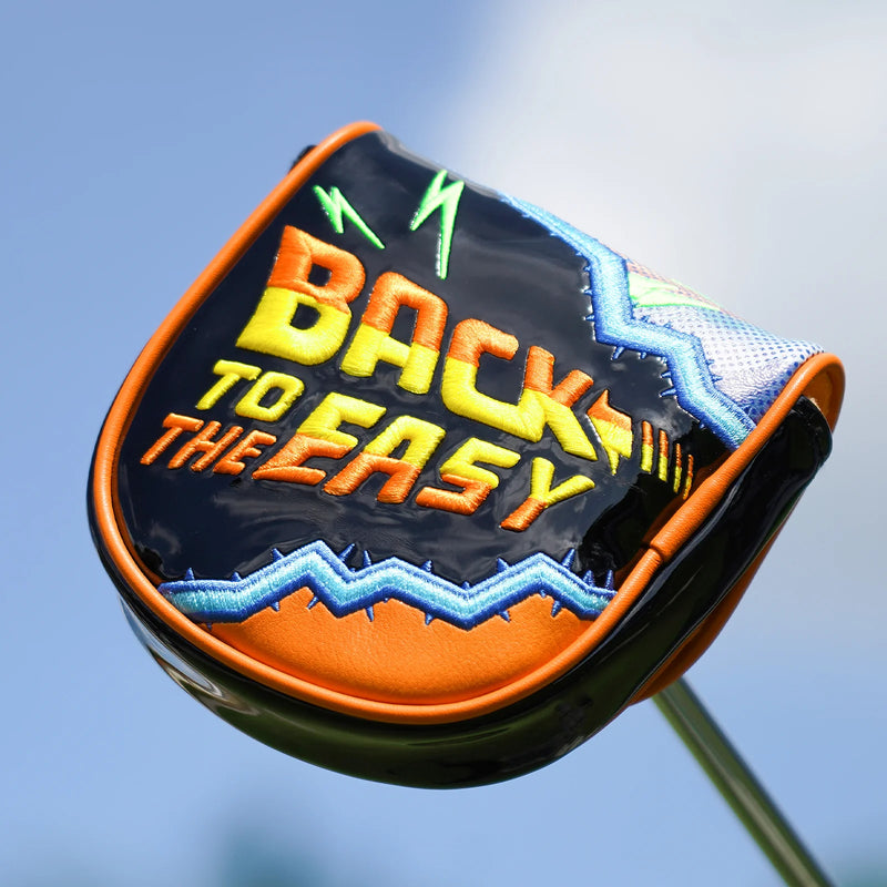 Premium Orange Doc Mallet Putter Cover In-Use - HeadCaddy