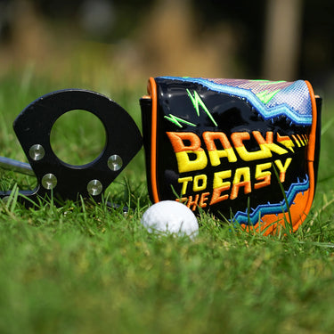 Premium Orange Doc Mallet Putter Cover Lifestyle - HeadCaddy