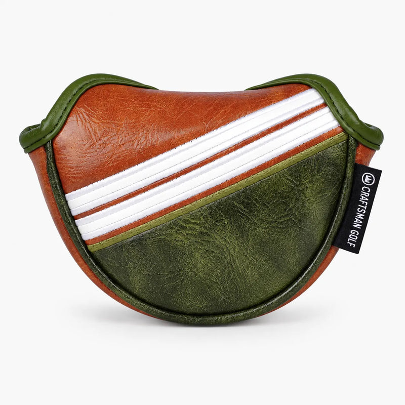 Premium Striped Leather Mallet Putter Cover - HeadCaddy