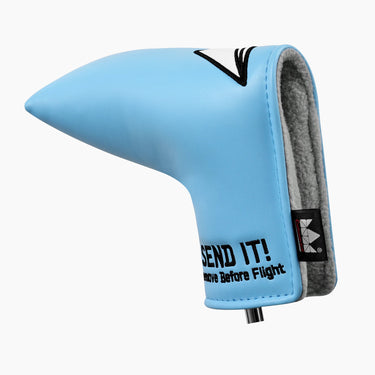 Send It blade putter cover angled side view - HeadCaddy