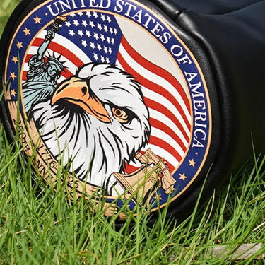 USA 250th Anniversary Black Golf Driver Closeup - HeadCaddy