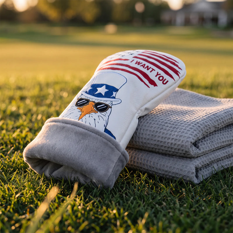 Uncle Sam White Golf Driver Plushed in - HeadCaddy