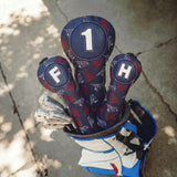 Woodland Bird Dark Blue Golf Headcover Set - HeadCaddy