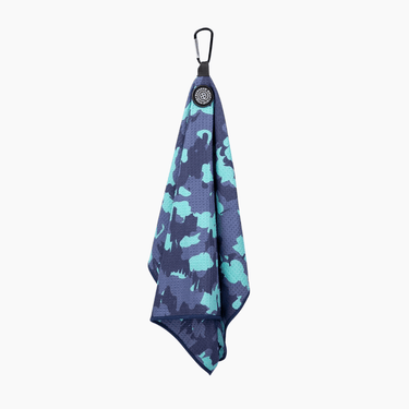 Aqua Camo Golf Towel - HeadCaddy