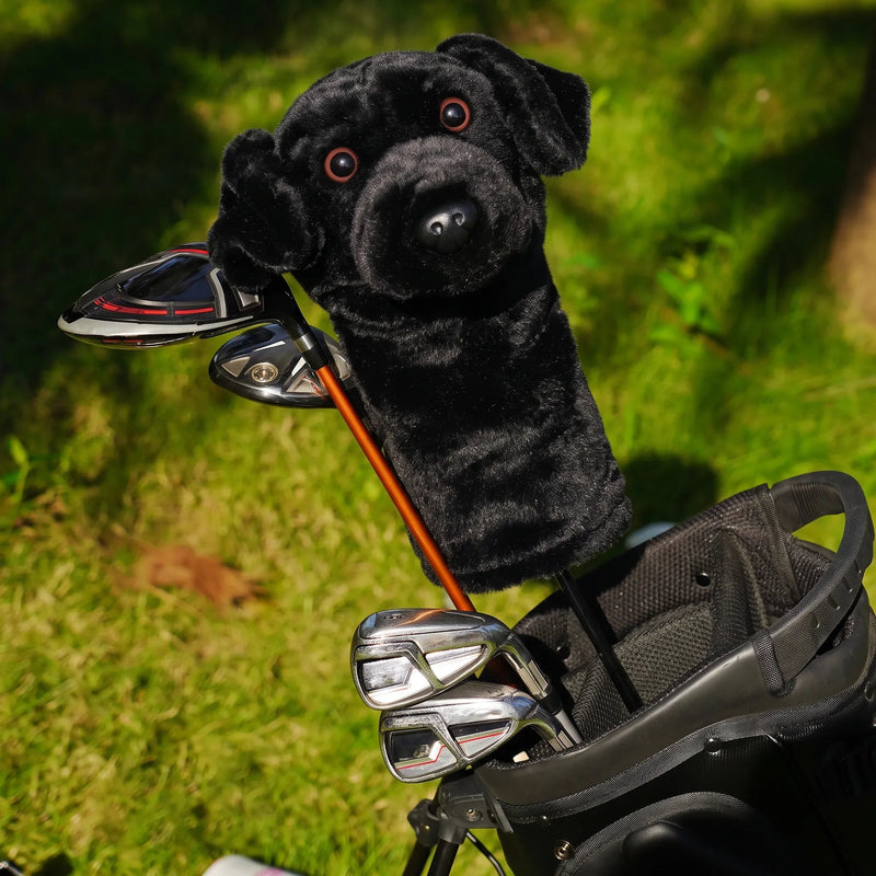 Black Labrador Driver Headcover - Lifestyle
