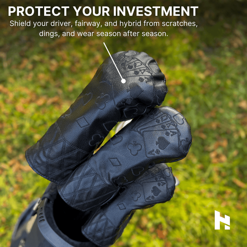 Blacked Out Cards Headcovers - HeadCaddy