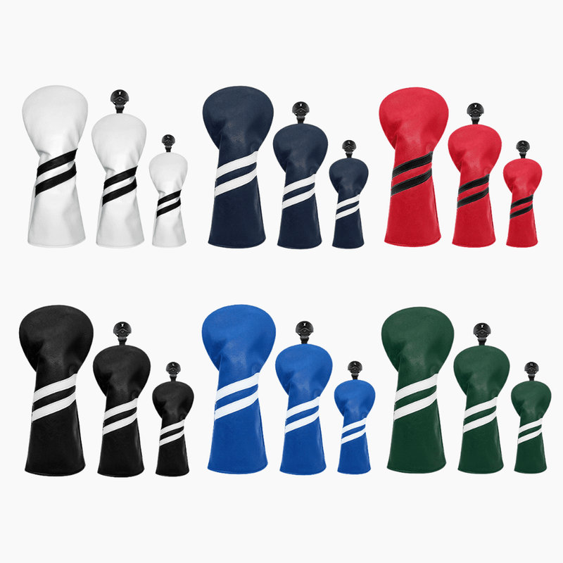 Clean Striped Headcovers - Headcaddy