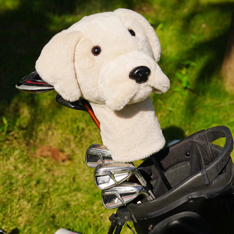 Cream Labrador Driver Headcover - Lifestyle