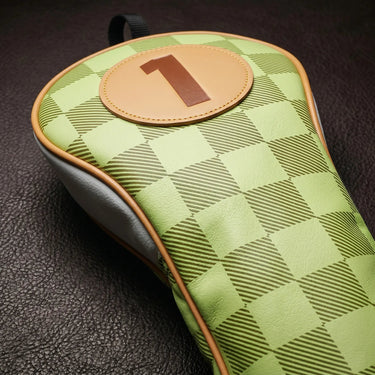 Green Checkered Headcover - HeadCaddy