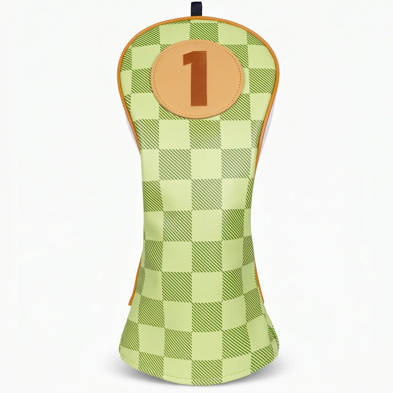 Green Checkered Headcover - HeadCaddy