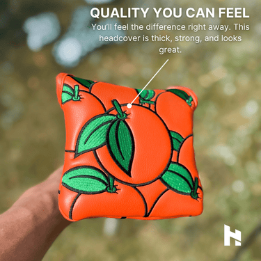 Orange Boom Mallet Putter Cover - Headcaddy