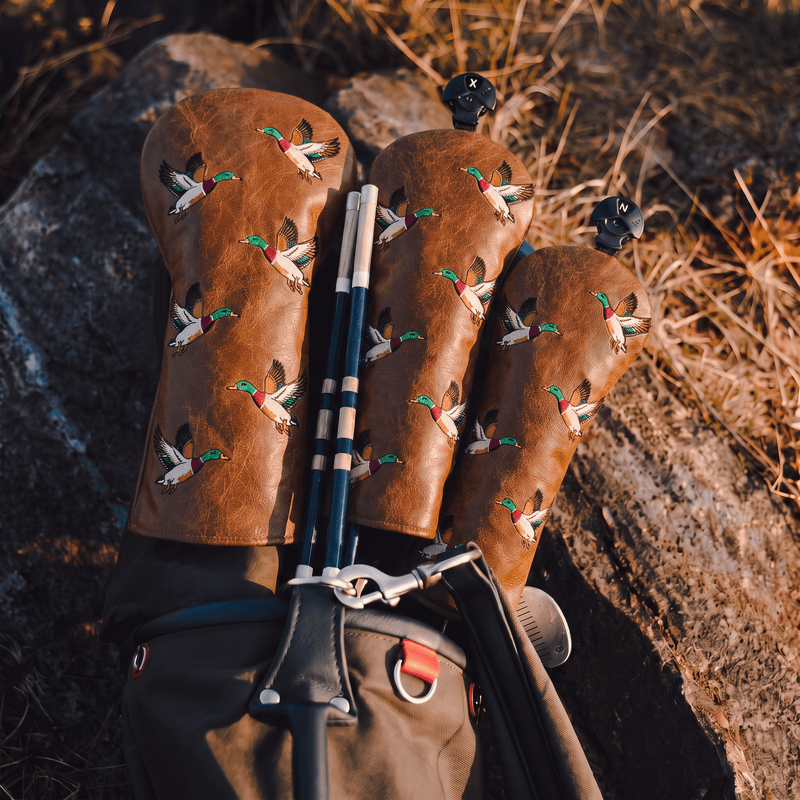 Premium Birdie Flight Cognac Headcover - Lifestyle