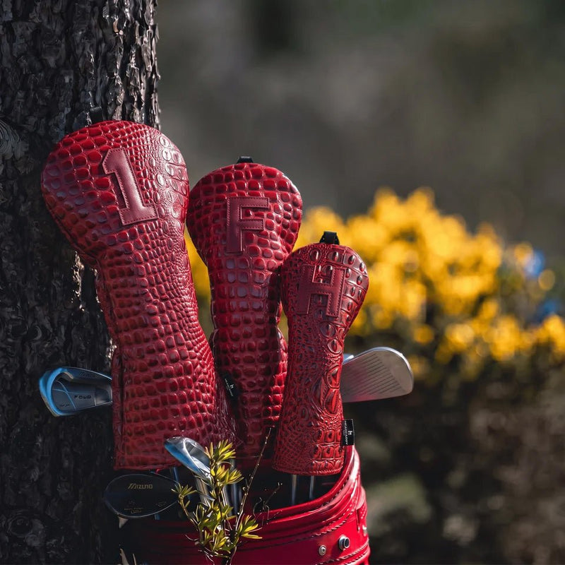 Premium Burgundy Croc Headcover - HeadCaddy