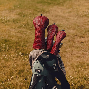 Premium Burgundy Croc Headcover - HeadCaddy