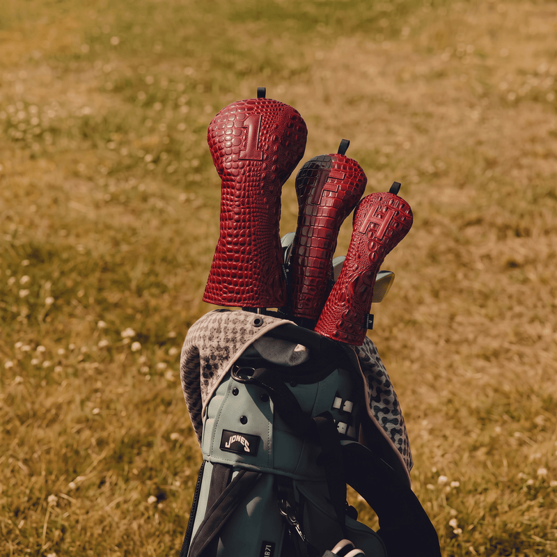 Premium Burgundy Croc Headcover - HeadCaddy